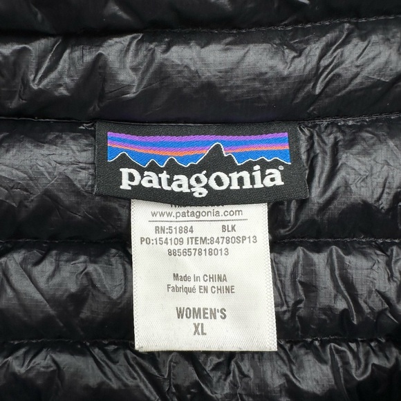 Patagonia Women's Ultralight Down Vest Black BLK 84780SP13 - Picture 6 of 10